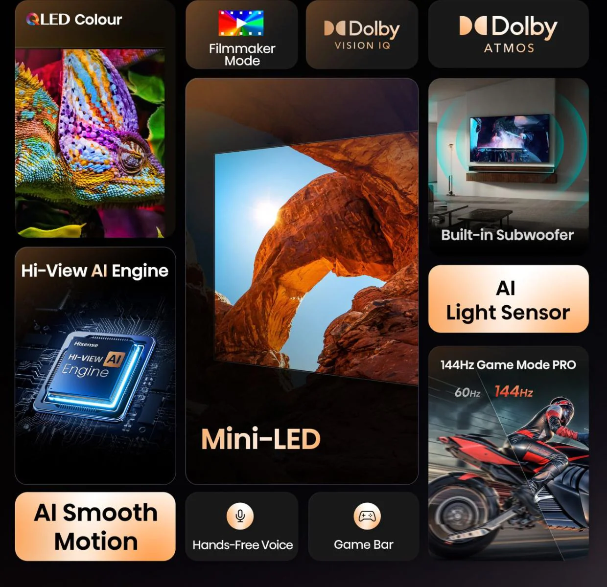 HISENSE 55 '' U7Q | ULED MiniLED Smart TV 4K 144 Hz - Image 10