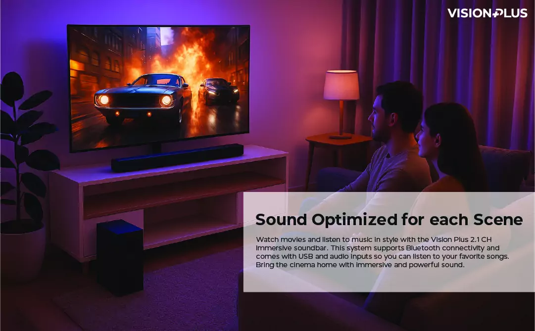 VP2113SB Deep Bass 360Watts 2.1CH Sound Bar - Image 6